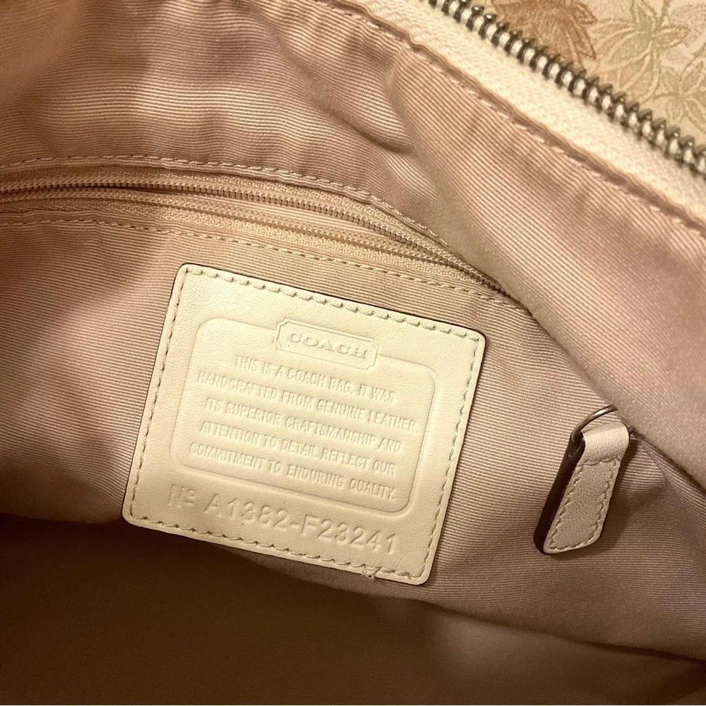 COACH White Perforated Leather Hobo Bag - Picture 3 of 4